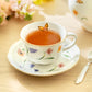 Butterfly Bloom Fine Porcelain Tea Cup and Saucer