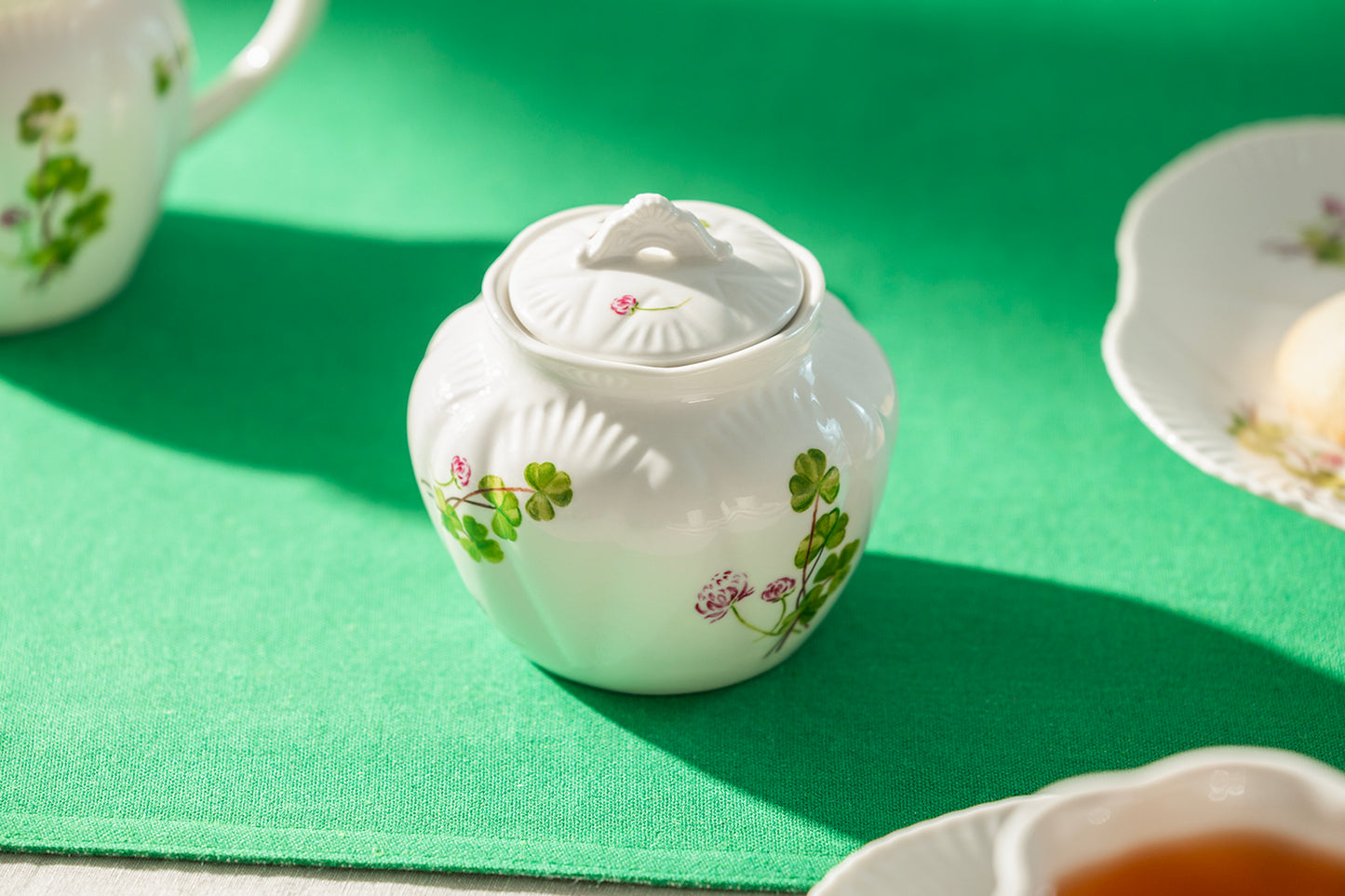 Julia's Clover Garden Fine Porcelain Sugar Bowl