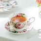 Victorian Rose Bone China Tea Cup and Saucer