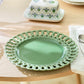 Green Heirloom Fine Porcelain Dessert/Dinner Plate