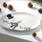 Happy Snowman Oval Serving Platter