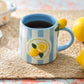 Lemon Blue Stripe Mug