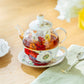 Poppy Field Glass and Fine Porcelain Tea For One Set