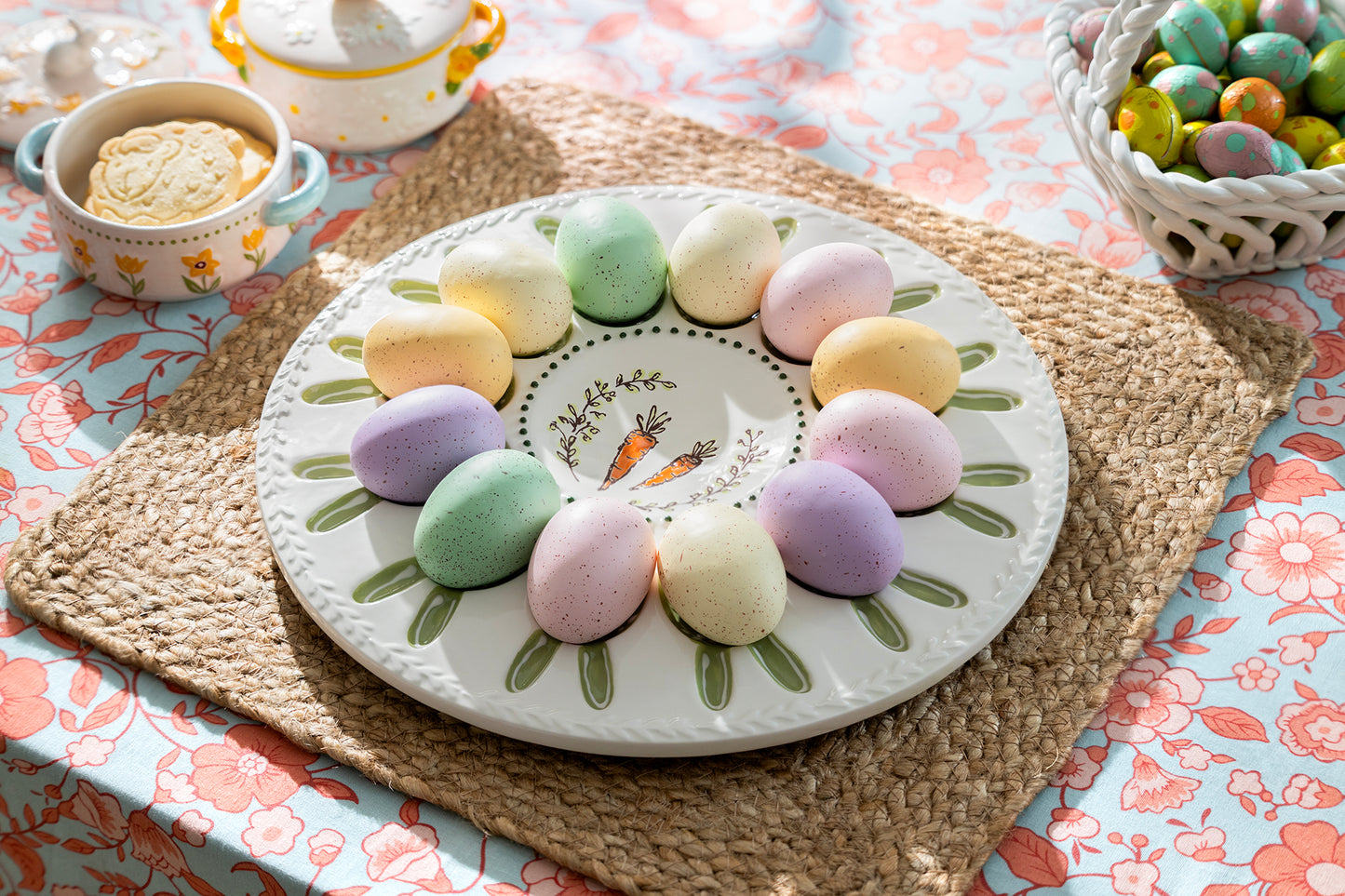 Carrot Bunny Garden 12 Count Egg Platter