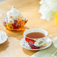 Poppy Field Glass and Fine Porcelain Tea For One Set