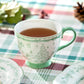 Festive Pup and Tree Fine Porcelain Latte Mug