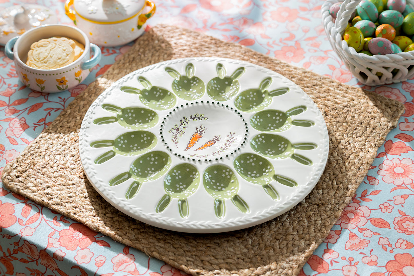 Carrot Bunny Garden 12 Count Egg Platter