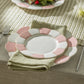 Pink and White Scallop Fine Porcelain Tea Set