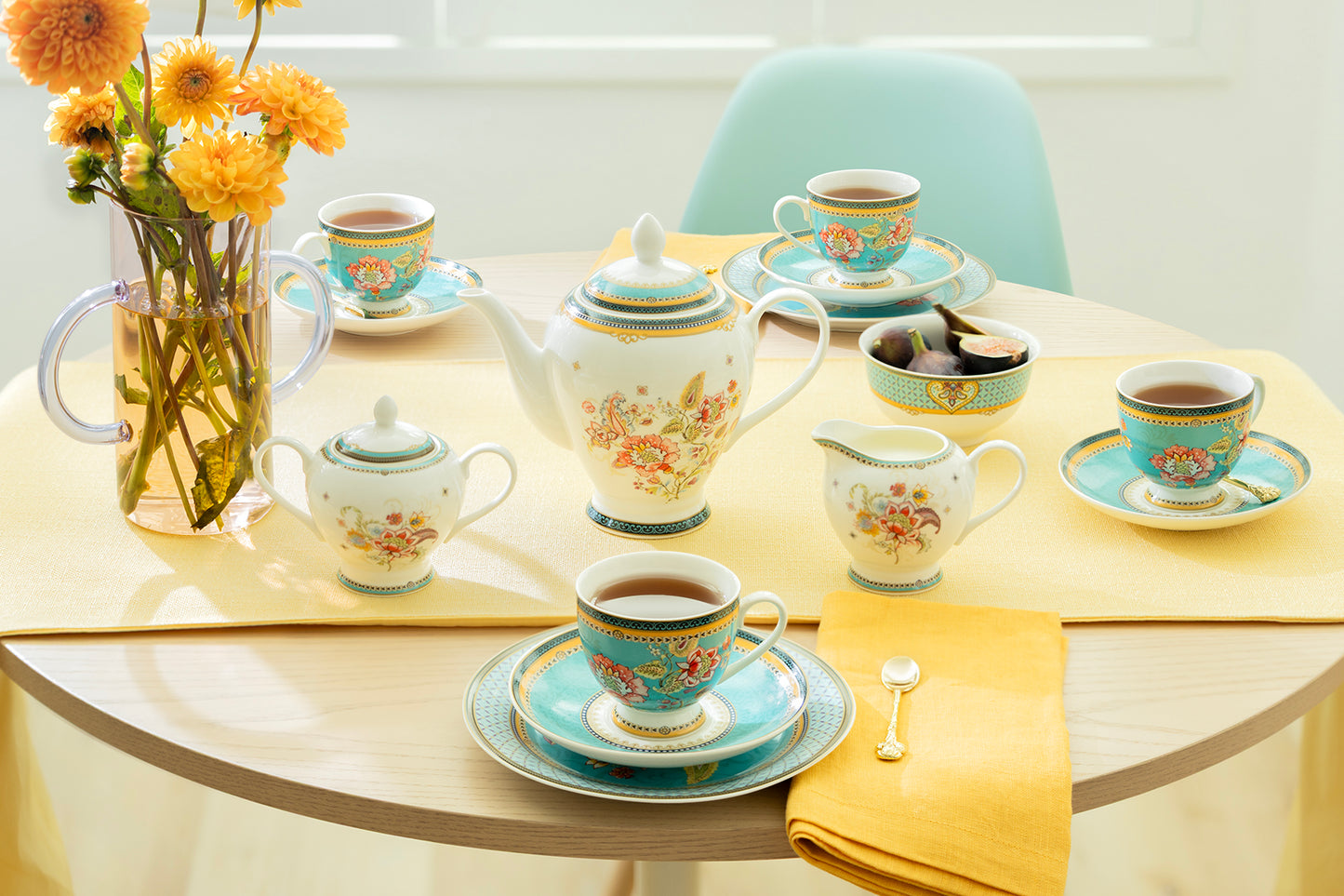 Emperor's Garden Fine Porcelain Tea Set