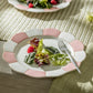 Pink Gold Scallop Fine Porcelain Dessert / Dinner Plate