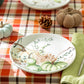 8.5" Fall Pumpkins Green Harvest Salad / Dessert Plate