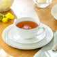 Silver Rim Blanc Bone China Cup and Saucer