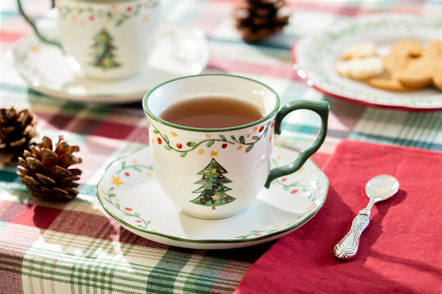 Christmas Tree Delight Cup and Saucer