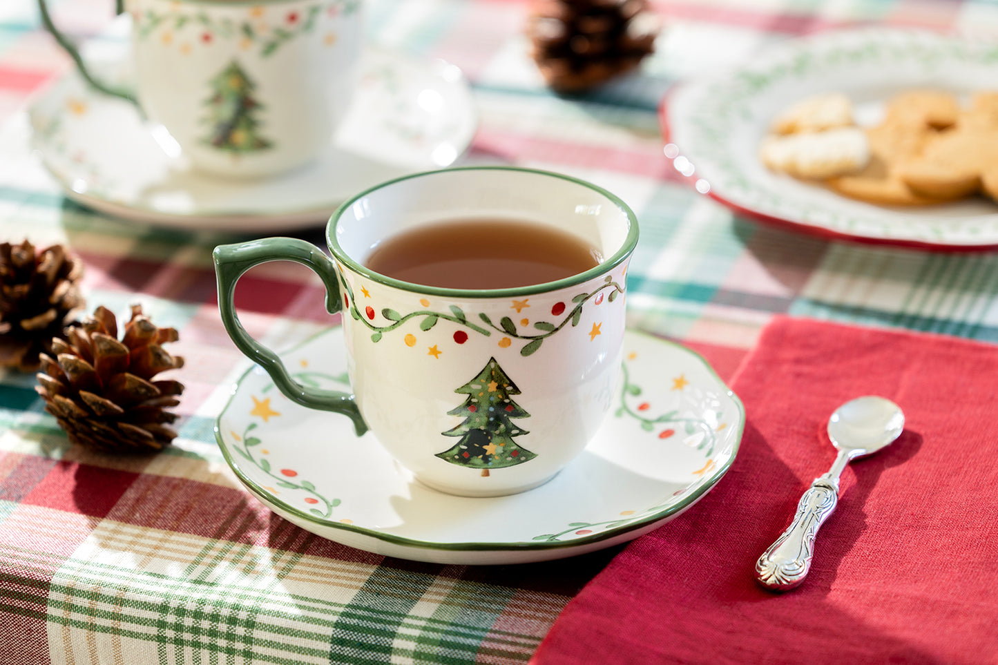 Christmas Tree Delight Cup and Saucer