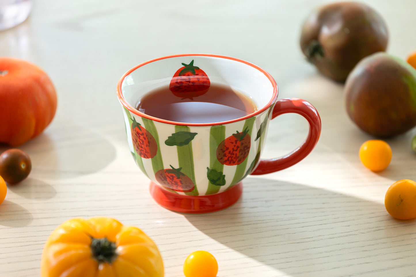 Tomato Green Stripe Mug