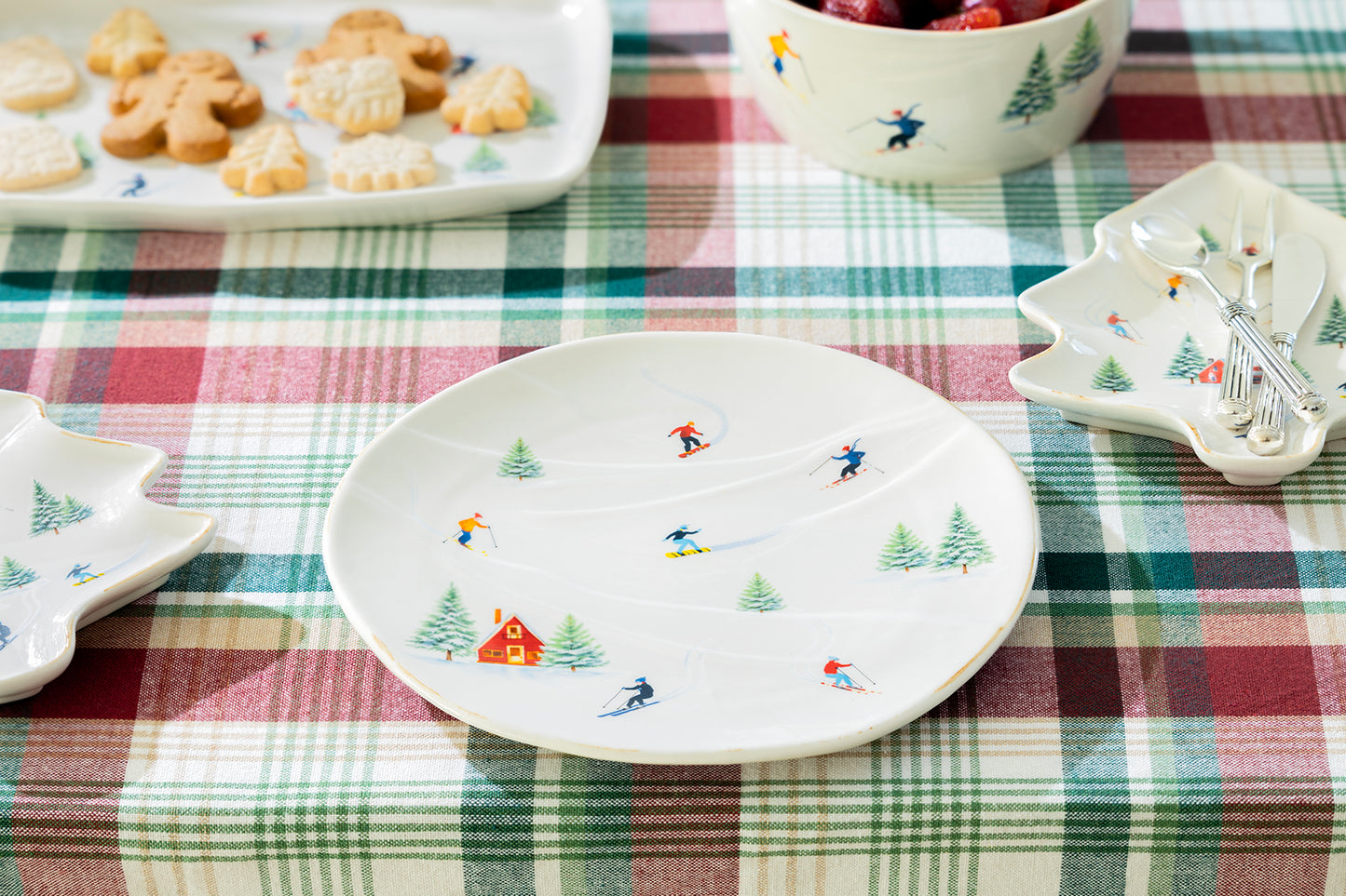Winter Ski Slope Dessert/Salad Plate