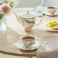 Spring Flowers with Hummingbird Fine Porcelain Latte Cups 5-Piece Tea Set