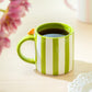 Orange Green Stripe Mug