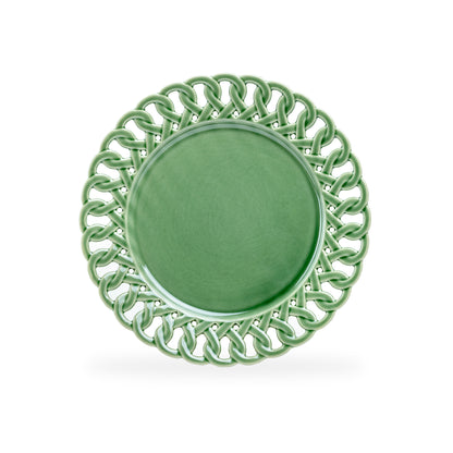 Green Heirloom Fine Porcelain Dessert/Dinner Plate