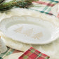 14" Holiday Gold Pine Fine Porcelain Oval Serving Platter