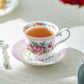 Gracie Bone China Marie Rose Pink Bone China Tea Cup and Saucer