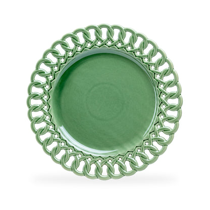 Green Heirloom Fine Porcelain 8" Dessert/10.4" Dinner Plate