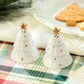 Gift Boxed Holiday Gold Pine Salt and Pepper Shaker Set