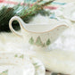 Christmas Pine Trees Fine Porcelain Gravy Boat