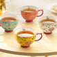 Butterfly Garden Fine Porcelain Latte Mug Set of 4