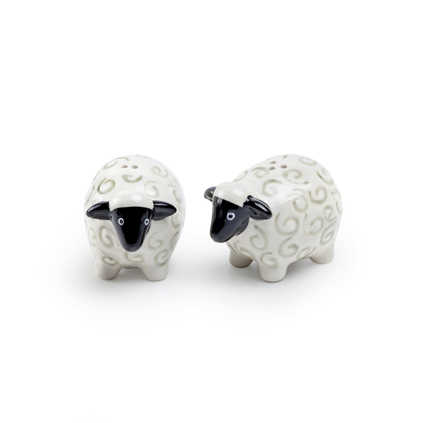 Farmhouse Sheep Ceramic Salt and Pepper Shaker Set