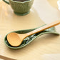 Green Embossed Rose Spoon Rest