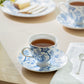 Blue Blossom Fine Porcelain Tea Cup and Saucer