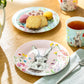 7.5" Flower Bunny Bone China Dessert Plate
