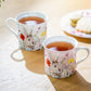 Pink & White Flower Bunny Bone China Assorted Mugs