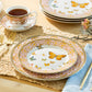 Butterflies with Pink Ornament Fine Porcelain Dessert/Dinner Plate