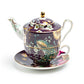Peacock Lotus Garden Plum Tea For One Set