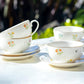 White Gold Elephant Fine Porcelain Tea Set