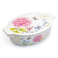 Grace Pantry 12" Hydrangea Butterfly 1.4 qt. Oval Casserole
