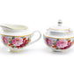 Stechcol Gracie Bone China Peony and Strawberry Bone China Sugar & Creamer Set