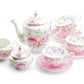 Stechcol Gracie Bone China Beau Rose Bone China Tea Set