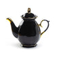 Grace Teaware Black Gold Scallop Teapot