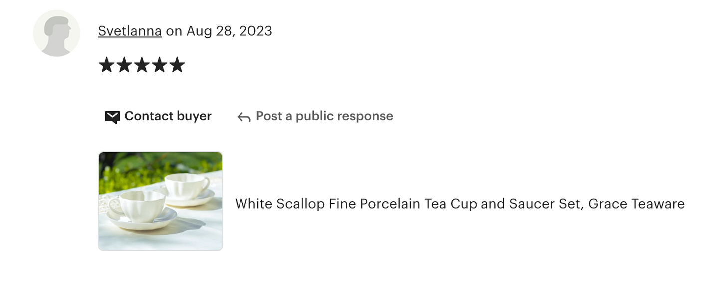 White Scallop Fine Porcelain Tea Cup and Saucer