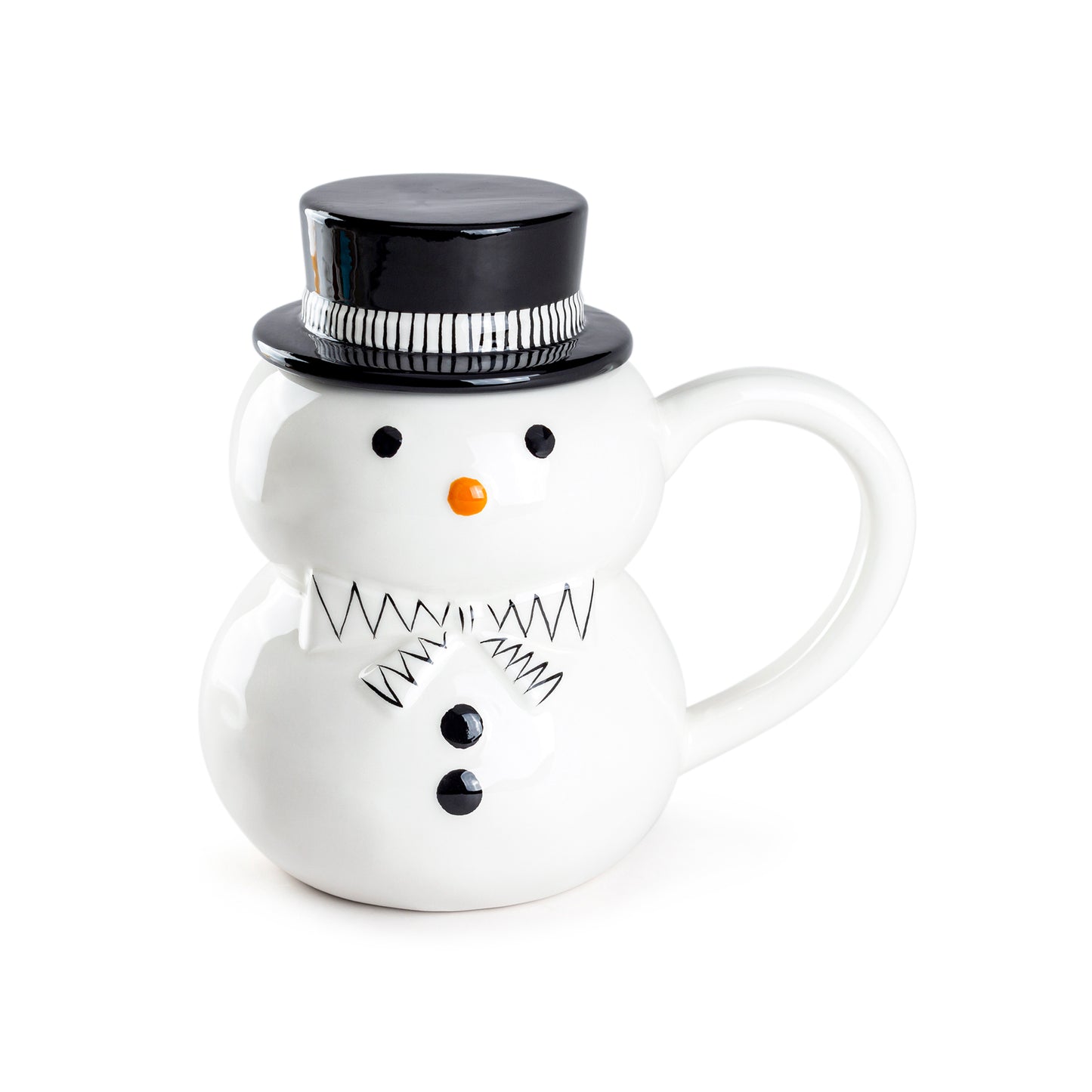 Potter's Studio Snowman Coffee Mug with hat lid