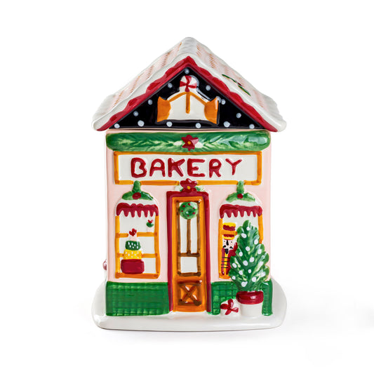 Potter's Studio Christmas Holiday Bakery House Cookie Jar