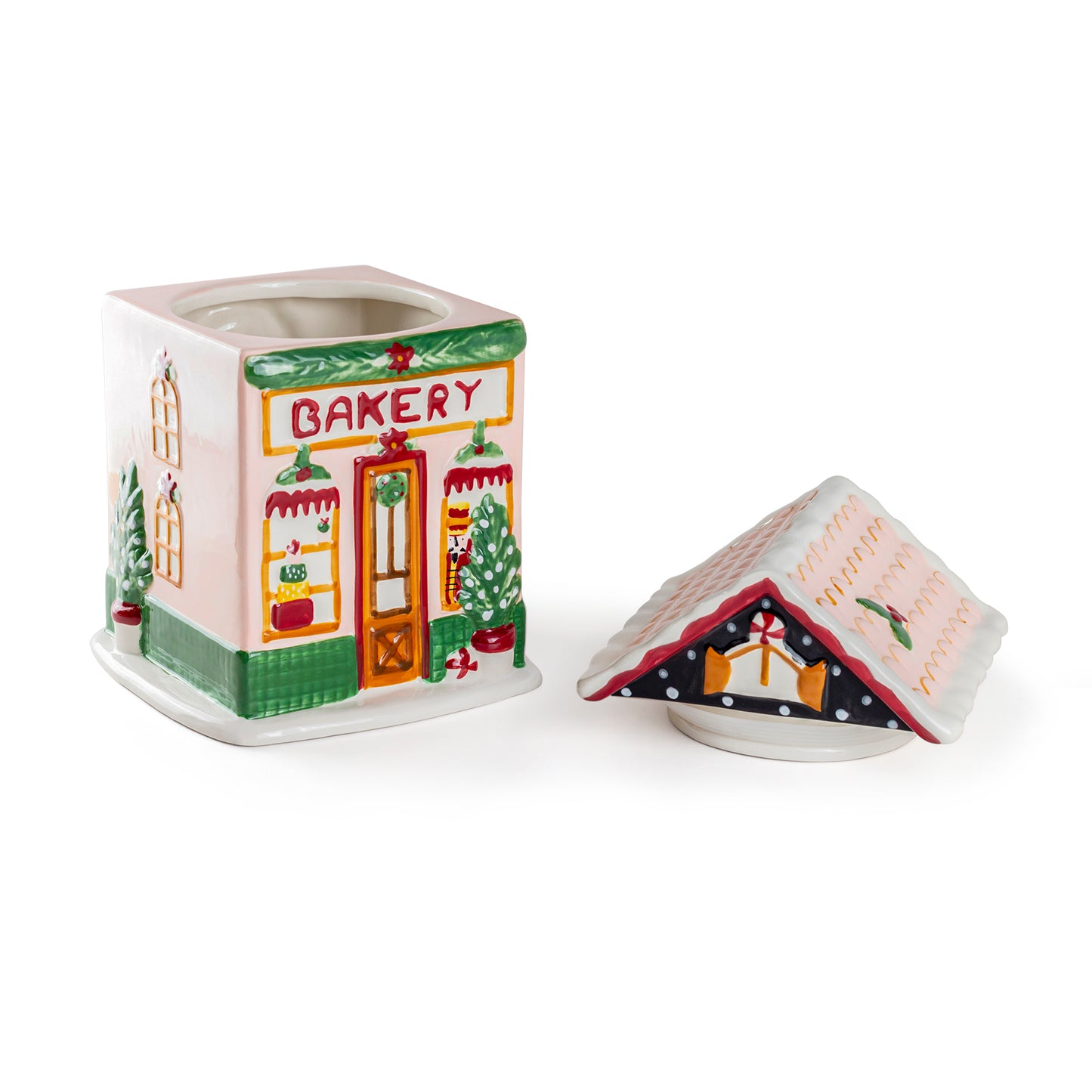 Holiday Bakery House Cookie Jar