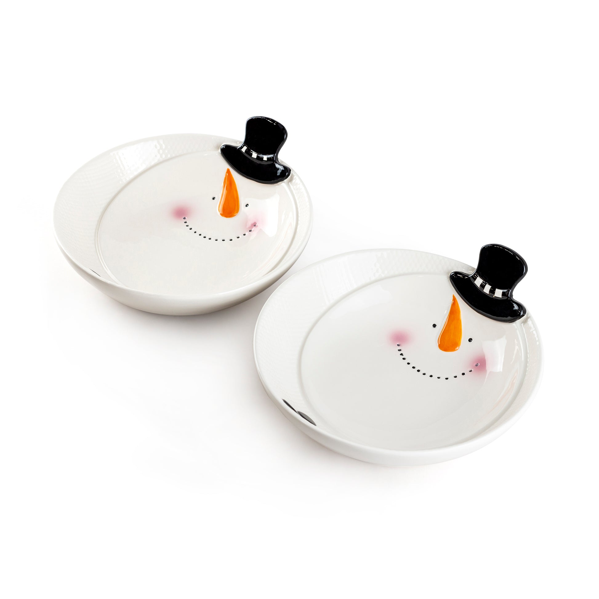 Potter's Studio Happy Snowman Serving Bowl set of 2