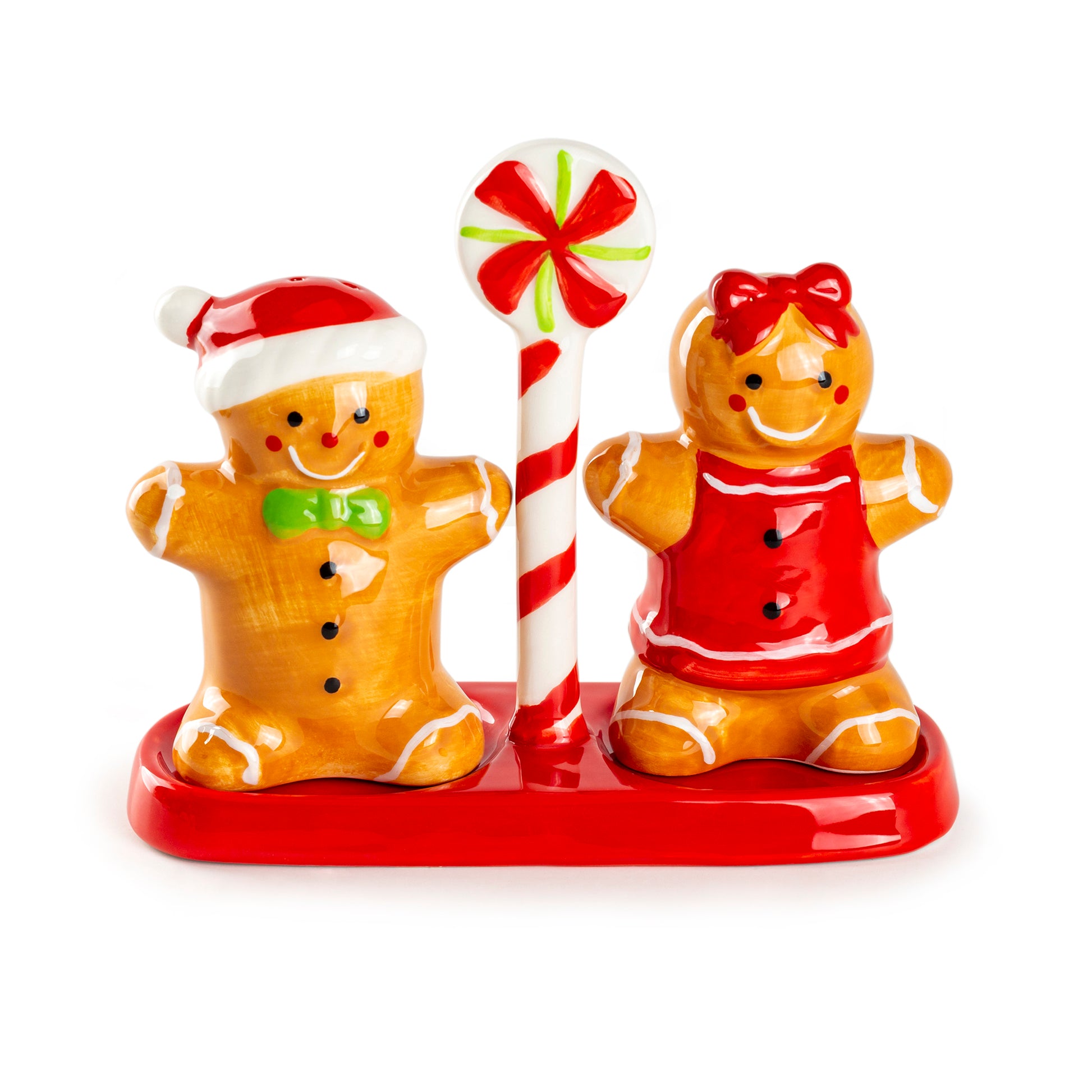 Potter's Studio Gingerbread Figurine Salt and Pepper Shaker Set