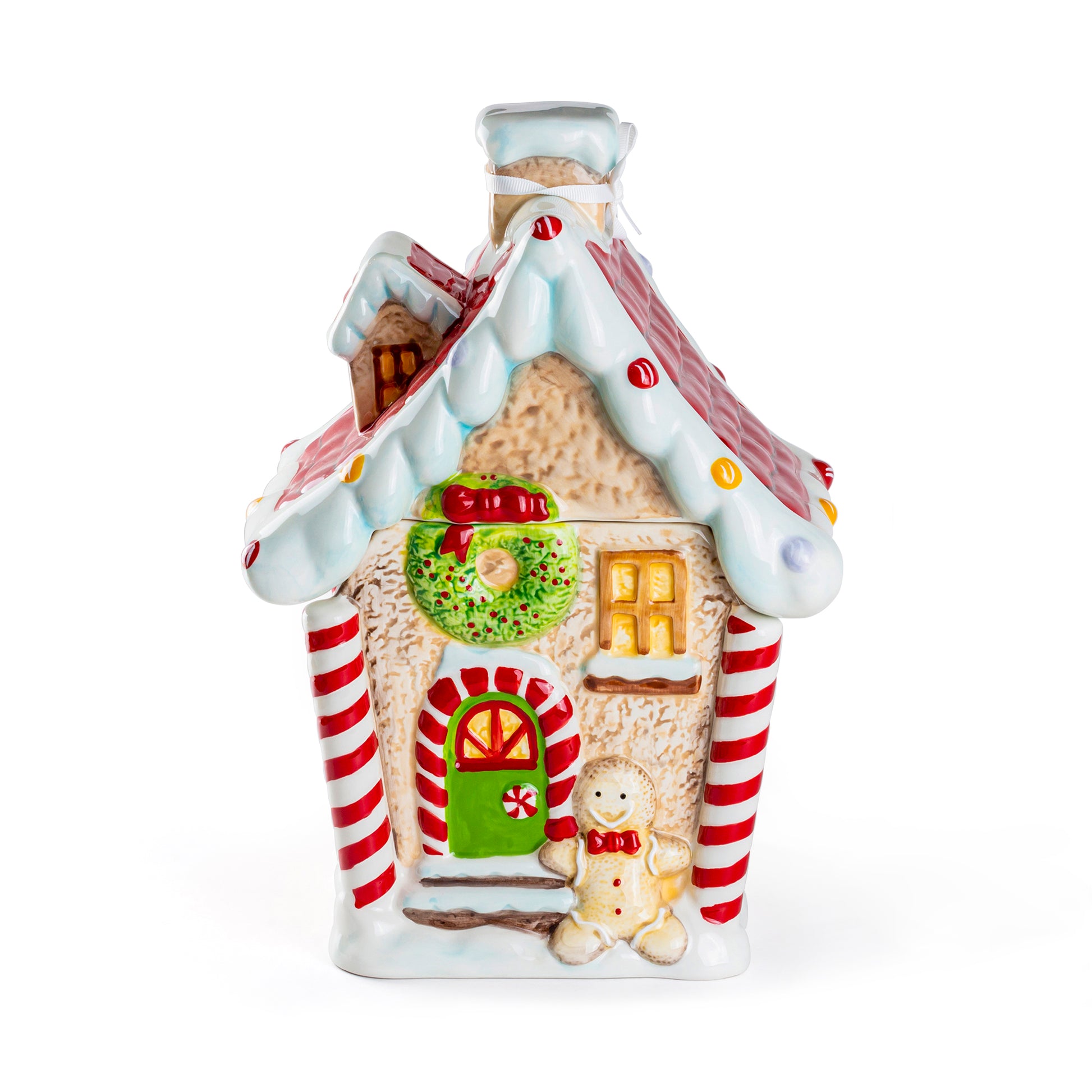 Christmas Holiday Gingerbread House Large Big Cookie Jar