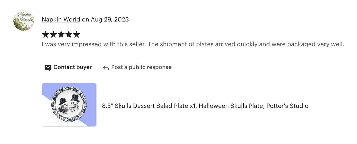 8.5" Halloween Skulls Dessert / Salad Plate