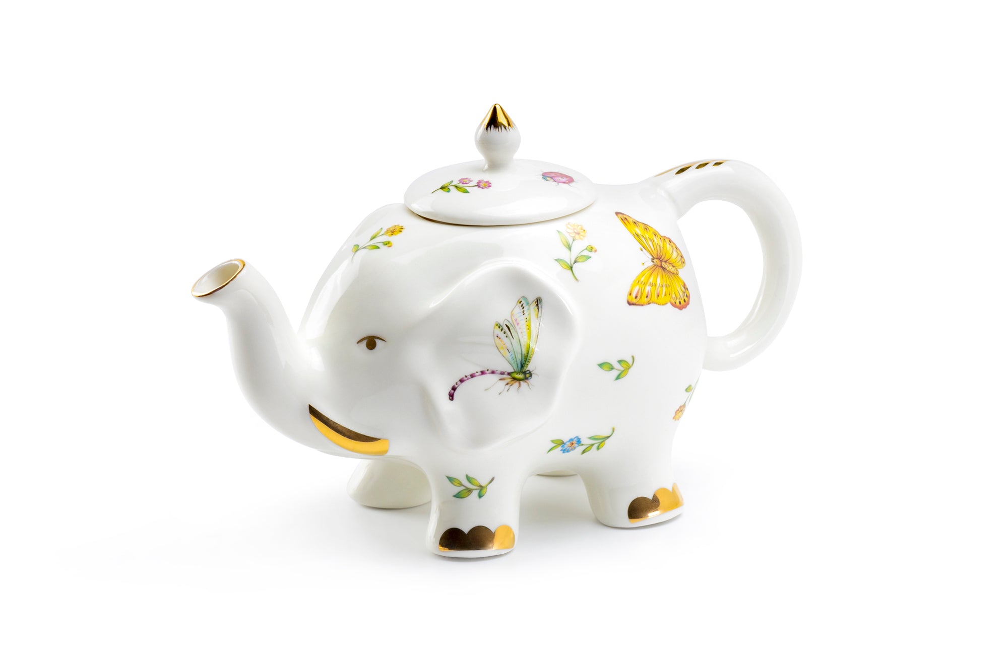 Grace Teaware Summer Garden Elephant Fine Porcelain Teapot